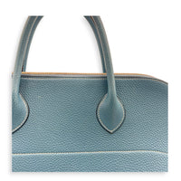 Bolide 45 Blue Jean Top Handle Bag in Clemence, Gold hardware