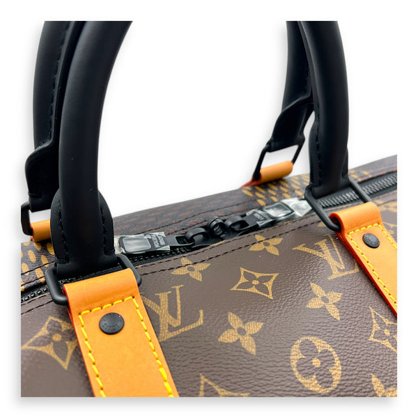x NIGO Keepall 50 Brown Top Handle Bag in Coated Canvas, Gold hardware