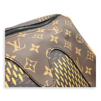 x NIGO Keepall 50 Brown Top Handle Bag in Coated Canvas, Gold hardware