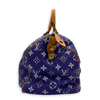 P9 Speedy Bandouliere 40 Purple Top Handle Bag in Taurillon Leather, Gold hardware