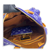 P9 Speedy Bandouliere 40 Purple Top Handle Bag in Taurillon Leather, Gold hardware