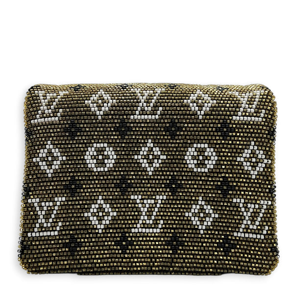 Coussin Green Belt Bag in Glass Beaded, Gold hardware