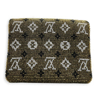 Coussin Green Belt Bag in Glass Beaded, Gold hardware