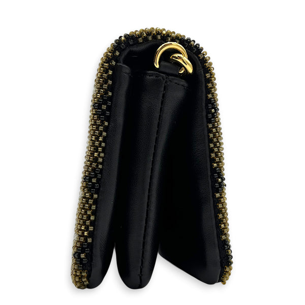 Coussin Green Belt Bag in Glass Beaded, Gold hardware