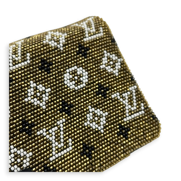 Coussin Green Belt Bag in Glass Beaded, Gold hardware