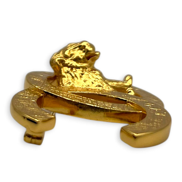 CC Lion Brooch Gold in Metal
