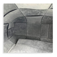 Arco Top Handle Bag Grey in Lambskin, Silver hardware