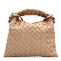 Hop Top Handle Bag Pink in Calfskin, Gold hardware