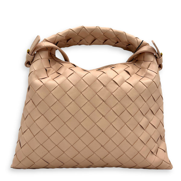 Hop Top Handle Bag Pink in Calfskin, Gold hardware