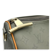 Keepall 50 Titanium Top Handle Bag in Coated Canvas, Silver hardware