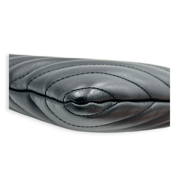 Cassandra Pouch Black in Calfskin, Gold hardware