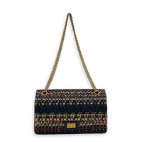 2.55 Shoulder Bag Multi-colour in Tweed, Silver hardware