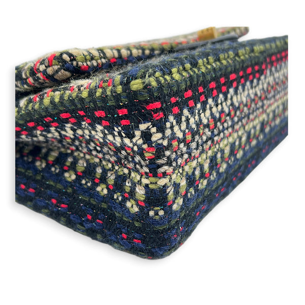 2.55 Shoulder Bag Multi-colour in Tweed, Silver hardware