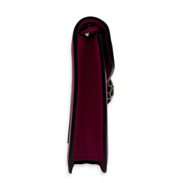 Serpenti Forever Pink Shoulder Bag in Calfskin, Gold hardware