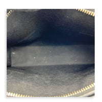 Gaston Black Crossbody Bag in Coated Canvas, Silver hardware