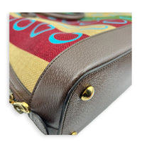 Horsebit 1955 Multi-colour Top Handle Bag in Canvas, Gold hardware