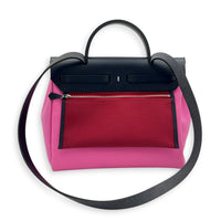 Herbag 31 Pink Top Handle Bag in Canvas, Palladium hardware