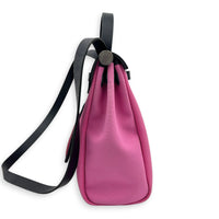 Herbag 31 Pink Top Handle Bag in Canvas, Palladium hardware
