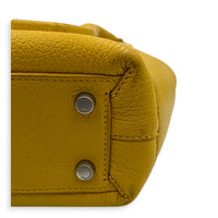 Arco Yellow Top Handle Bag in Calfskin, Silver hardware