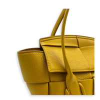 Arco Yellow Top Handle Bag in Calfskin, Silver hardware