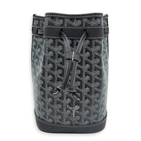 Petit Flot Bucket Bag Grey in Coated Canvas, Silver hardware
