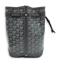 Petit Flot Bucket Bag Grey in Coated Canvas, Silver hardware