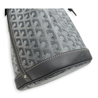 Petit Flot Bucket Bag Grey in Coated Canvas, Silver hardware