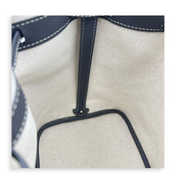 Petit Flot Bucket Bag Grey in Coated Canvas, Silver hardware