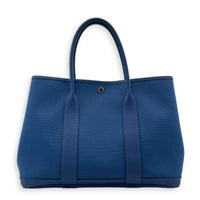 Garden Party 36 Blue Brighton Top Handle Bag in Canvas, Palladium hardware