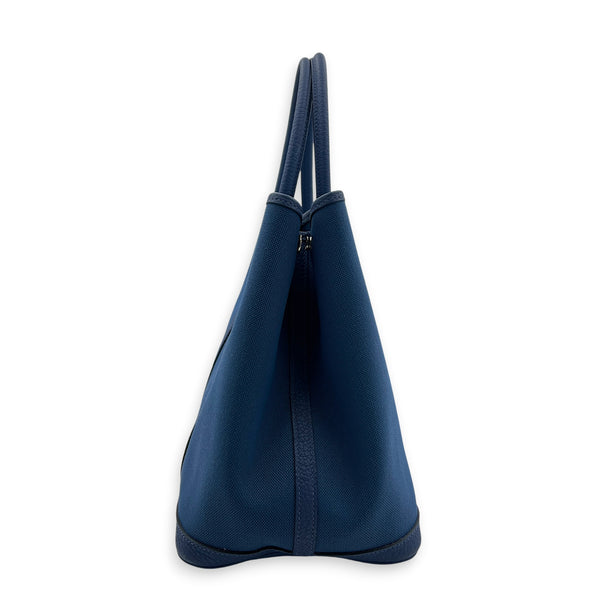 Garden Party 36 Blue Brighton Top Handle Bag in Canvas, Palladium hardware