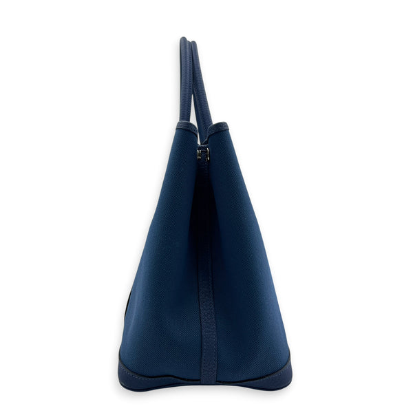 Garden Party 36 Blue Brighton Top Handle Bag in Canvas, Palladium hardware