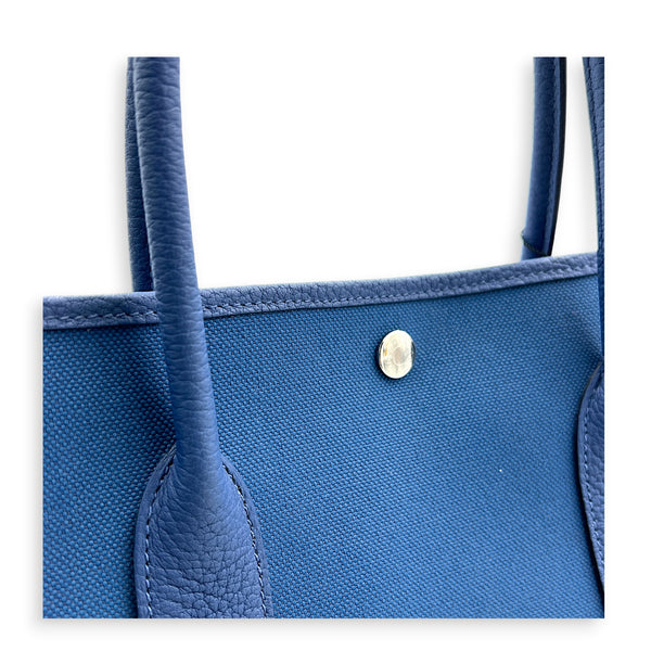 Garden Party 36 Blue Brighton Top Handle Bag in Canvas, Palladium hardware