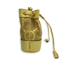 GG Bucket Bag Mini Yellow in Canvas, Gold hardware