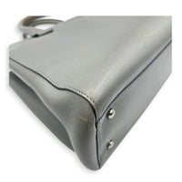 Neo Executive Tote Top Handle Bag Grey in Calfskin, Silver hardware