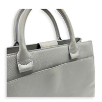 Neo Executive Tote Top Handle Bag Grey in Calfskin, Silver hardware