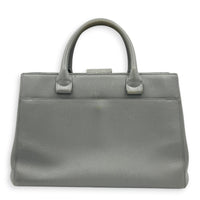 Neo Executive Tote Top Handle Bag Grey in Calfskin, Silver hardware