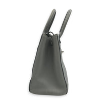 Neo Executive Tote Top Handle Bag Grey in Calfskin, Silver hardware