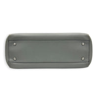 Neo Executive Tote Top Handle Bag Grey in Calfskin, Silver hardware