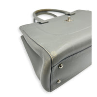 Neo Executive Tote Top Handle Bag Grey in Calfskin, Silver hardware