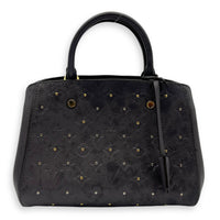 Louis Vuitton Montaigne Top Handle Bag BB Grey in Empreinte Leather, Gold hardware_1
