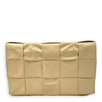 Bottega Veneta Cassette Crossbody Bag Beige in Calfskin, Silver hardware_1