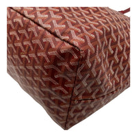 Goyard Saint Louis GM Red Tote Bag in Coated Canvas, Silver hardware_12