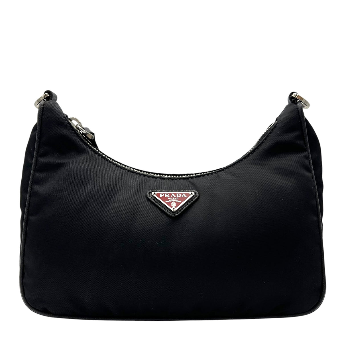 Prada Re-Nylon Crossbody Bag Black in Re-Nylon, Silver hardware_1