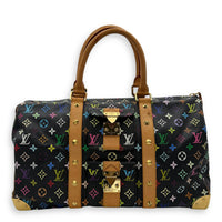 Louis Vuitton Keepall Top Handle Bag Multi-colour in Coated Canvas, Gold hardware_1