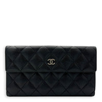 Chanel CC Wallet Black in Caviar Leather, Silver hardware_1