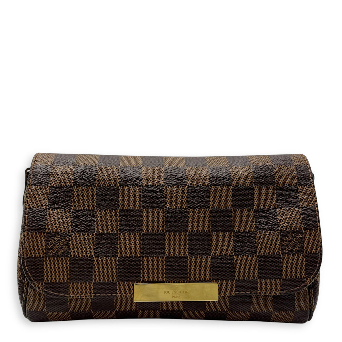 Louis Vuitton Favourite Crossbody Bag MM Brown in Coated Canvas, Gold hardware_1