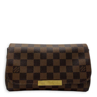 Louis Vuitton Favourite Crossbody Bag MM Brown in Coated Canvas, Gold hardware_1