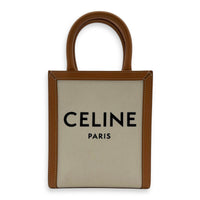 Celine Cabas Top Handle Bag Small Beige in Canvas, Gold hardware_1