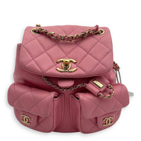 Chanel Duma Pink Backpack in Calfskin, Gold hardware_1