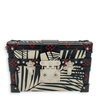 Louis Vuitton Trunk Shoulder Bag Palm Nour Cruise in Monogram Coated Canvas, Silver hardware_9